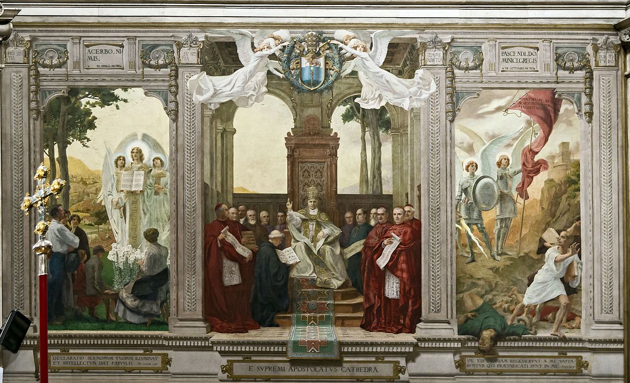  Duomo di Treviso - Lato sinistro del Coro - L'Apoteosi di San Pio X di Biagio Biagetti